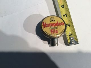 Vintage Hampden Mild Ale Beer Ball Knob Tap Handle,  Brewing Willimansett Ma