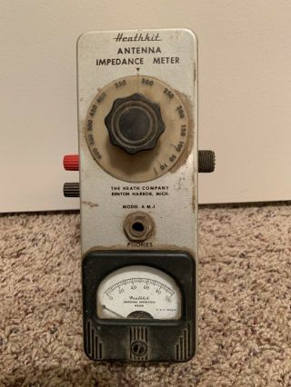 Vintage Heathkit Antenna Impedance Meter Model Am - 1 The Heath Company