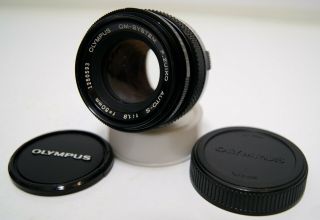 Olympus Zuiko Auto - S Om System 50mm 1:1.  8 Prime Camera Lens Om Mount Vintage Slr