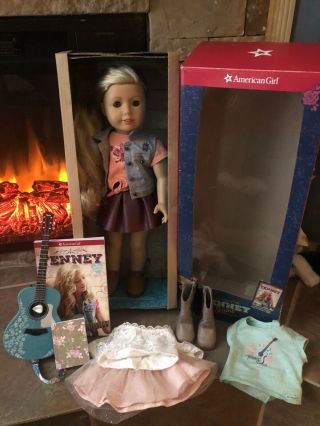 American Girl Doll Ag Tenney 18” Box,  Outfit,  Guitar