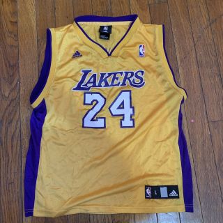 Kobe Bryant La Lakers 24 Youth Large Adidas Authentic Jersey