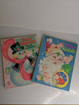 Vintage Saalfield Coloring Book Jolly Snowman 