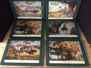 Set Of 6 Vintage Cloverleaf Norman Thelwell Cartoon Placemats -