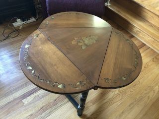 Heywood Wakefield Clover Drop leaf Table Vintage Rare Gorgeous Great Condition 2