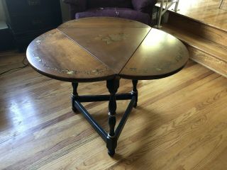 Heywood Wakefield Clover Drop leaf Table Vintage Rare Gorgeous Great Condition 3