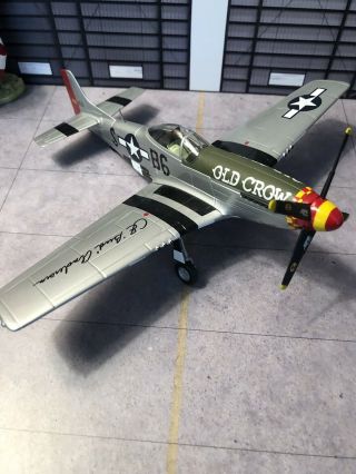Franklin P - 51d Mustang Old Crow Signed By Clarence E.  " Bud " Anderson,  1:48