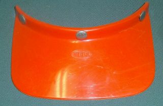 Vintage Bell Helmet 530 Duckbill Visor Orange