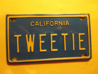 Personalized Tweetie Bird California Mini Bike Vanity Metal License Plate Sign