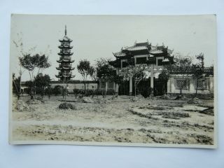China,  Lung Wha Pagoda Shanghai.  Vintage Real Photo Pc