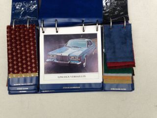1977 Lincoln Continental Color And Upholstery Selections Options Album