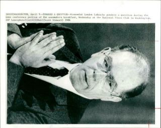 Vintage Photograph Of A Photo Showing The Economist Named Lyndon Larouche