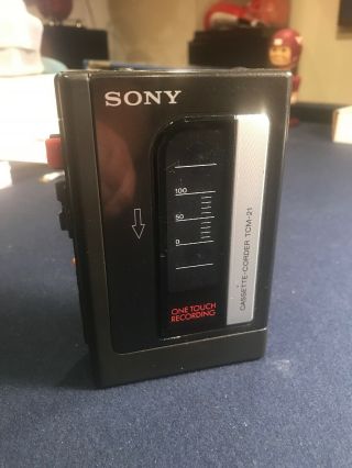 Vintage Sony Black Cassette - Corder Walkman Recording Tcm - 21 & F32