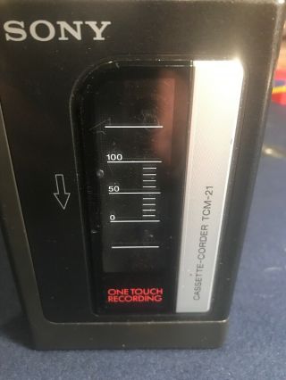 Vintage Sony Black Cassette - Corder Walkman Recording TCM - 21 & F32 3