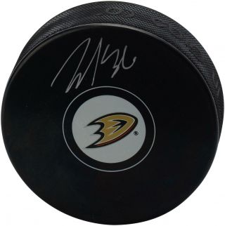 John Gibson Anaheim Ducks Autographed Hockey Puck Fanatics Authentic Certified
