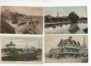 100 Vintage Postcard: Gb Uk Topo Views Towns Cities Villages Seaside Etc