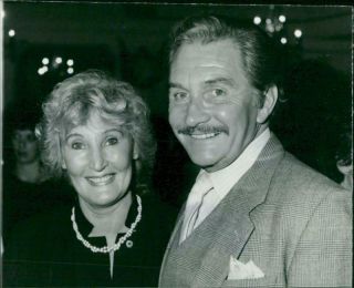 Vintage Photograph Of Roy Dotrice With His Wife