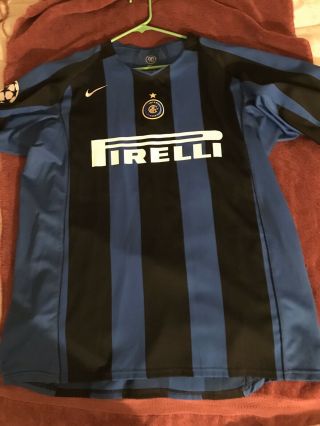 Nike 2004 - 2005 Inter Milan Home Jersey Adriano Sz Xxl