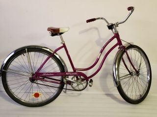 Mid Century Retro Vintage 1968 Violet Color 26 " Schwinn Hollywood Bicycle Bike