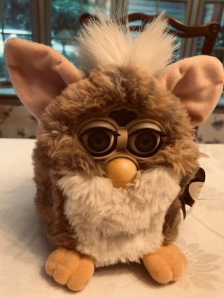 Vintage 1998 Gray/pink/spotted Furby 70 - 800 - Tiger Electronics