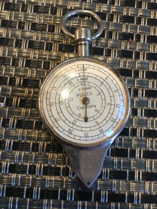 Vintage Compass And Map Measure Opisometer Curvimeter Made In Western Germany