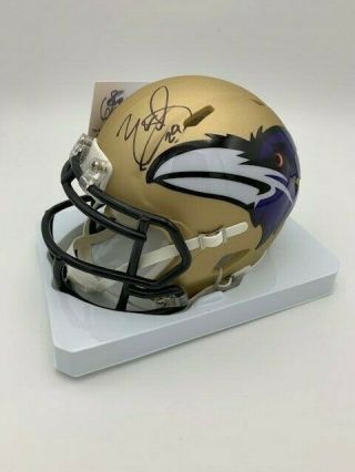 Earl Thomas Signed Baltimore Ravens Amp Speed Mini Helmet Hologram