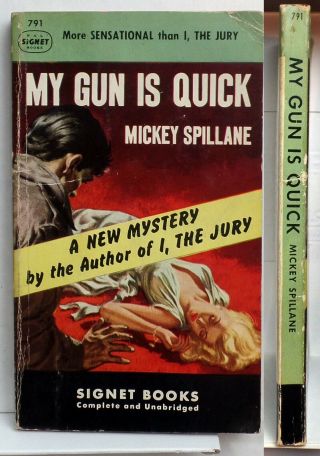 My Gun Is Quick Signet 791 1950 1st Printing Mickey Spillane Mystery