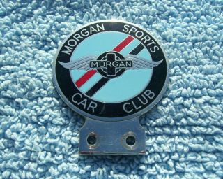 Vintage 1980s Morgan Sports Car Club Badge - Older Mscc Bumper Bar Emblem