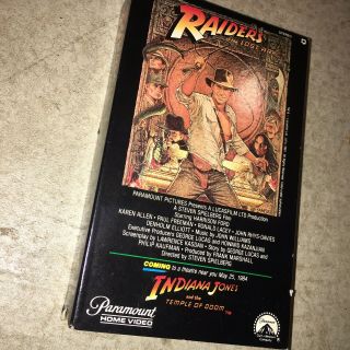 Raiders Of The Lost Ark Betamax 1981 Steven Spielberg Action Beta 80 