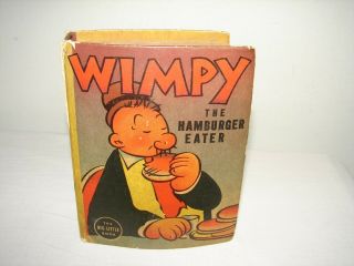 Vintage 1938 Whitman Big Little Book Wimpy The Hamburger Eater From Popeye
