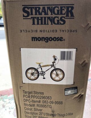 Stranger Things Mongoose Motomag Bmx Bike 80s Box Never Opened