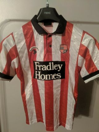 Stoke City Home Shirt 1990/91 Vintage Football Small