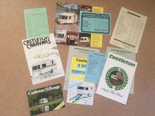 Vintage Classic Retro Castleton Caravan 1979 1985 1987 1989 1990 Brochures Etc.