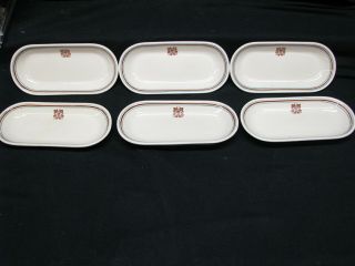 Vintage Mayer China Uscg United States Coast Guard Set Of Corn/butter Dishes " Wow