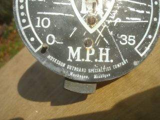 Vintage Muskegon Wooden Boat Speedometer Face Plate & Mechanism Chris Craft 3