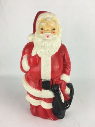 Vintage Lighted 1968 Empire Blow Mold Christmas Santa Claus Plastic 13 " Tall