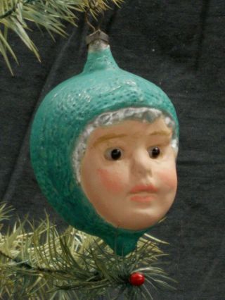Antique/vintage German Glass Figural Christmas Ornament " Little Riding Hood ",  Nr