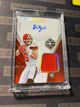2018 Limited Baker Mayfield Rookie Patch Auto Autograph Rc 12/50 Browns Rpa