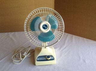 Vintage Superior Electric Corp.  6 " Two Speed Table Fan