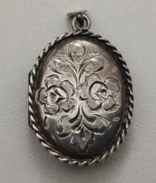 Vintage Joseph Smith & Sons - Solid Silver Locket Pendant,  Hallmarked 1978