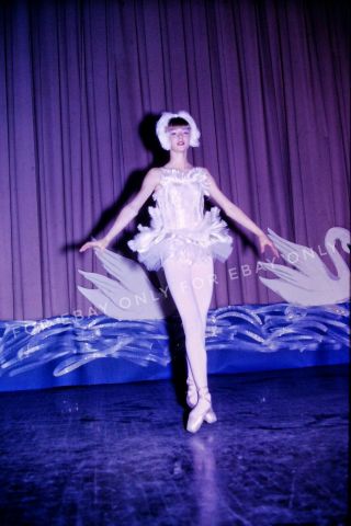 3 Vintage Old Photo Slides Of Little Girl Ballerinas Ballet Dancers On Stage