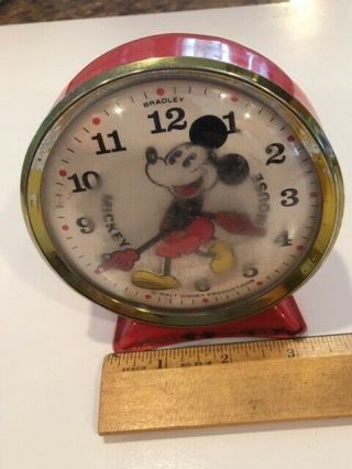 Vintage Bradley Mickey Mouse Walt Disney Prod.  Alarm Clock