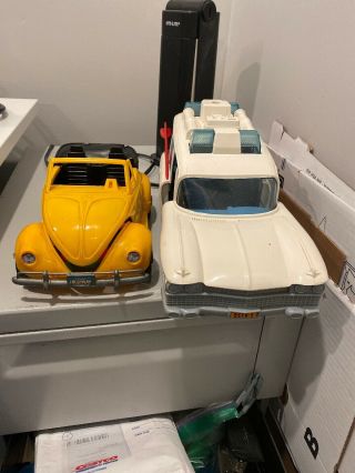 1984 Ecto1 And Highway Haunter Yellow Beetle Ghostbusters Vintage