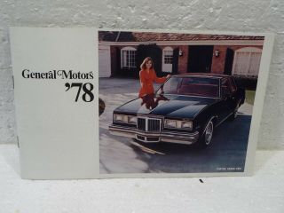 1978 Gm Full Product Brochure Buick,  Cadillac,  Chevrolet,  Pontiac & Oldsmobile