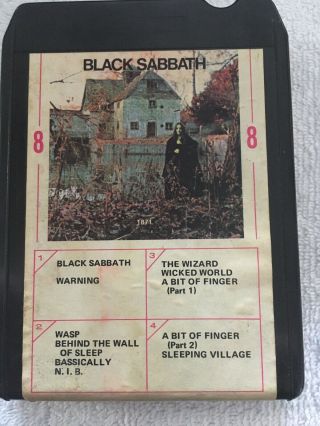 Vintage Black Sabbath Self Titled 8 Track Tape Warner Bros.  81871