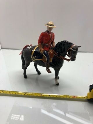 Vintage Large Scale Porcelain Royal Canadian Mountie On Horse