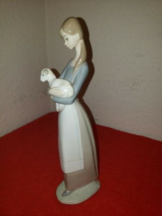 Vintage Lladro 4505.  Girl With Lamb - Retired.  - Made In Spain