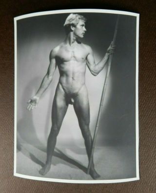 Male Nude Studio Print,  Western Photography Guild,  Physique,  4x5