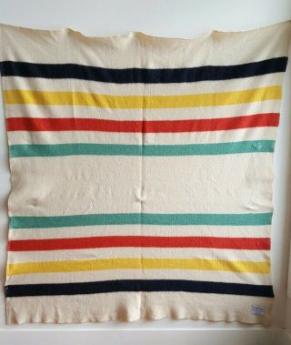 Vintage Wool Blanket Hudson Bay Wool Blanket Polar Star Wool Blanket Full Size