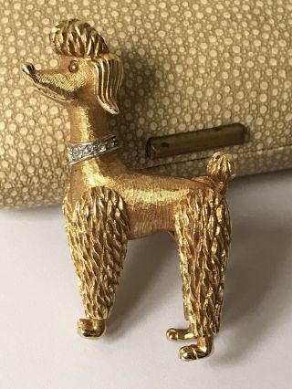 Vintage Boucher Signed Poodle Dog Brooch Pin