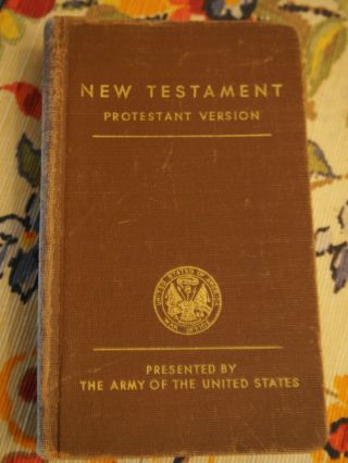 Vintage 1942 Ww2 Holy Bible Kjv Pocket Testament Military Fdr